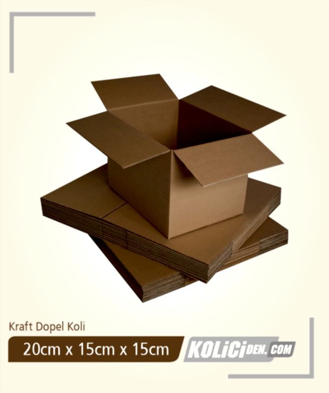 20x15x15 cm Hazır Kraft Dopel Koli