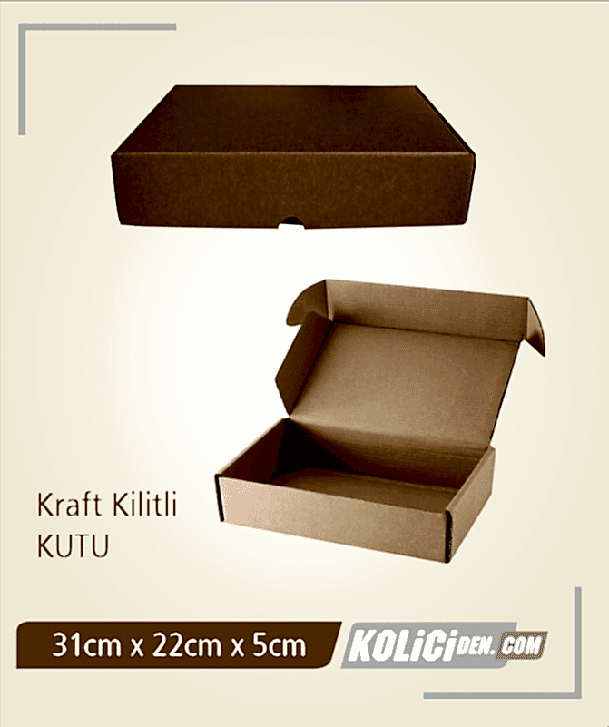 20X10X10cm Hazır Kraft Kilitli Kutu Çeşidi