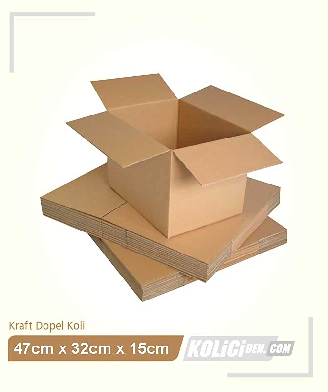 30X20X10 cm Hazır Kraft Dopel Koli 