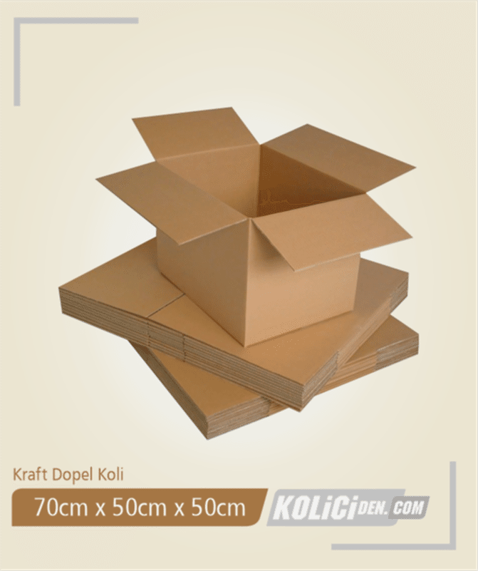 70x50x50 cm Hazır Kraft Dopel Koli